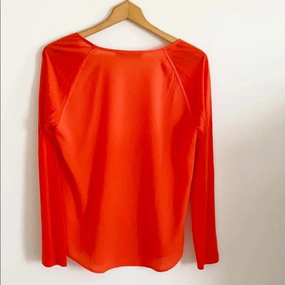 French Connection Red Flowy long sleeve Top - Picture 4 of 6